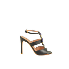 Cargar imagen en el visor de la galería, Sandalias de tacón motivo azul