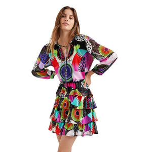 Vestido Volantes DESIGUAL DESIGNED BY M. CHRISTIAN LACROIX